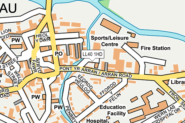 LL40 1HD map - OS OpenMap – Local (Ordnance Survey)