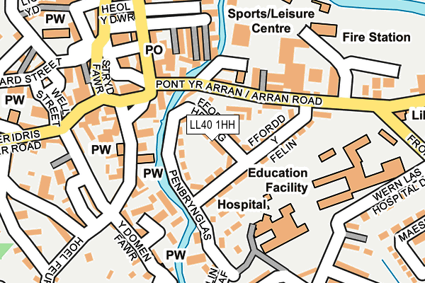 LL40 1HH map - OS OpenMap – Local (Ordnance Survey)