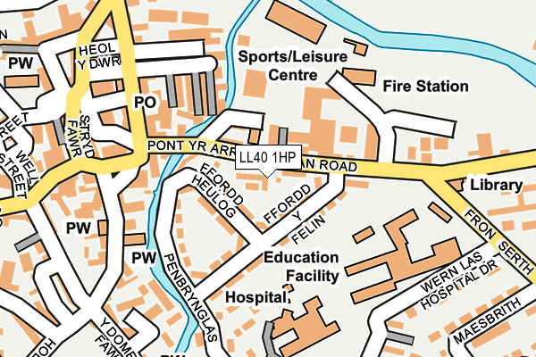LL40 1HP map - OS OpenMap – Local (Ordnance Survey)