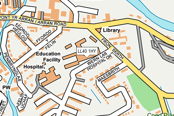 LL40 1HY map - OS OpenMap – Local (Ordnance Survey)