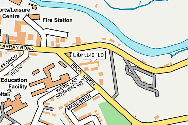 LL40 1LD map - OS OpenMap – Local (Ordnance Survey)