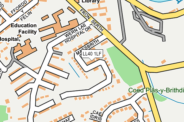 LL40 1LF map - OS OpenMap – Local (Ordnance Survey)