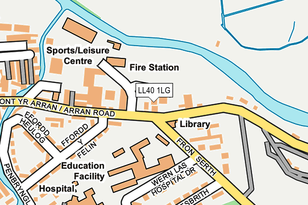 LL40 1LG map - OS OpenMap – Local (Ordnance Survey)