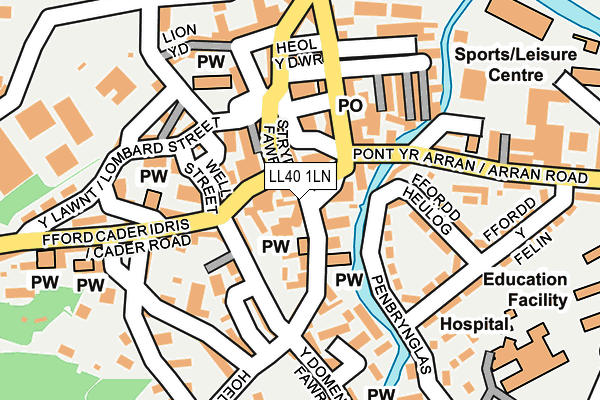 LL40 1LN map - OS OpenMap – Local (Ordnance Survey)