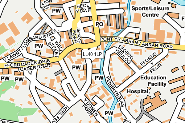 LL40 1LP map - OS OpenMap – Local (Ordnance Survey)