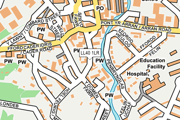 LL40 1LR map - OS OpenMap – Local (Ordnance Survey)