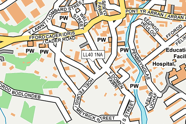 LL40 1NA map - OS OpenMap – Local (Ordnance Survey)