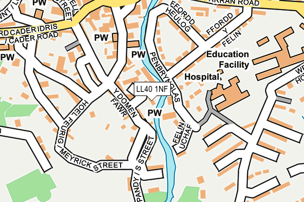 LL40 1NF map - OS OpenMap – Local (Ordnance Survey)
