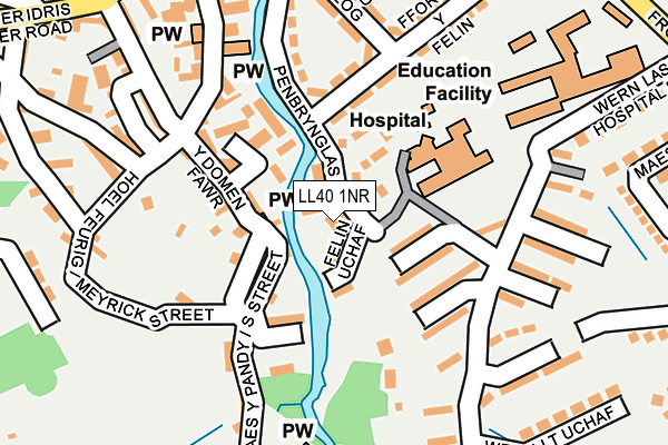 LL40 1NR map - OS OpenMap – Local (Ordnance Survey)