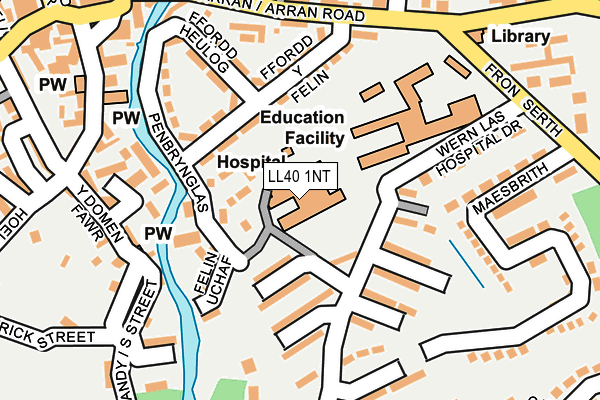 LL40 1NT map - OS OpenMap – Local (Ordnance Survey)