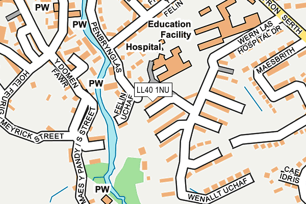 LL40 1NU map - OS OpenMap – Local (Ordnance Survey)