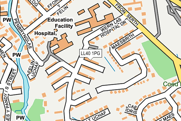 LL40 1PG map - OS OpenMap – Local (Ordnance Survey)
