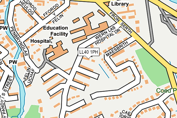 LL40 1PH map - OS OpenMap – Local (Ordnance Survey)