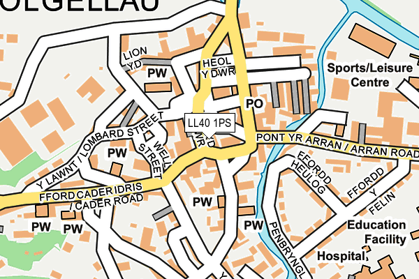 LL40 1PS map - OS OpenMap – Local (Ordnance Survey)