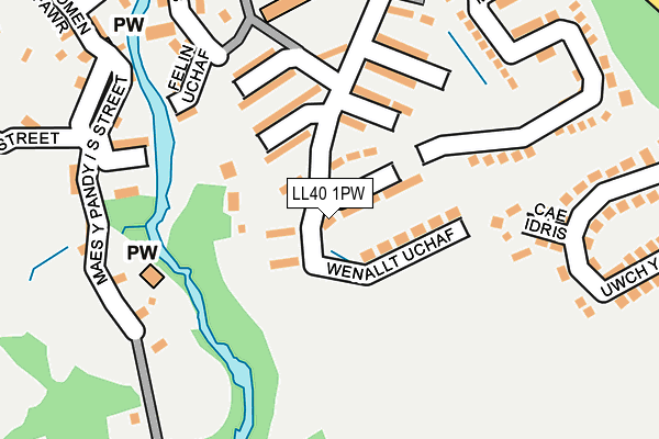 LL40 1PW map - OS OpenMap – Local (Ordnance Survey)