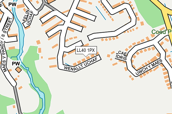 LL40 1PX map - OS OpenMap – Local (Ordnance Survey)