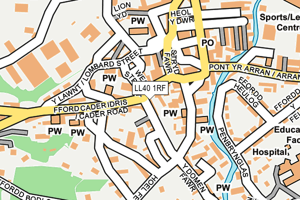LL40 1RF map - OS OpenMap – Local (Ordnance Survey)