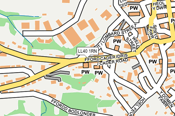 LL40 1RN map - OS OpenMap – Local (Ordnance Survey)