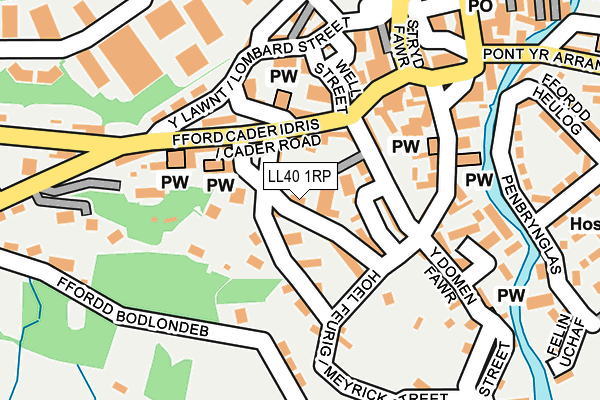 LL40 1RP map - OS OpenMap – Local (Ordnance Survey)