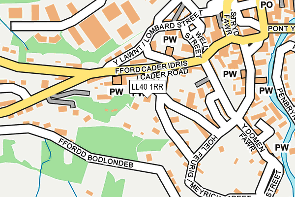 LL40 1RR map - OS OpenMap – Local (Ordnance Survey)