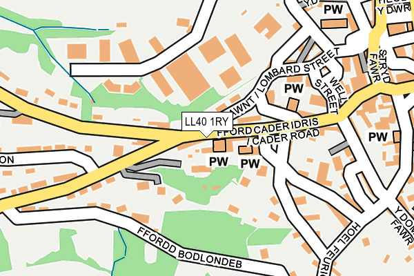 LL40 1RY map - OS OpenMap – Local (Ordnance Survey)