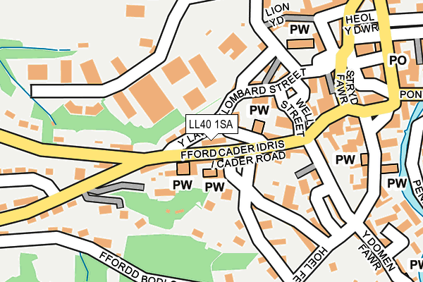 LL40 1SA map - OS OpenMap – Local (Ordnance Survey)