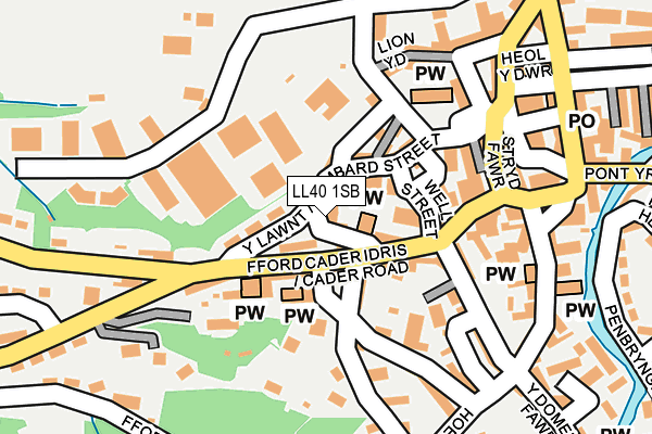 LL40 1SB map - OS OpenMap – Local (Ordnance Survey)