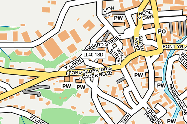 LL40 1SD map - OS OpenMap – Local (Ordnance Survey)