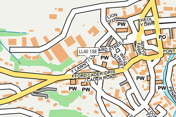 LL40 1SE map - OS OpenMap – Local (Ordnance Survey)