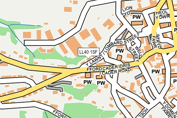 LL40 1SF map - OS OpenMap – Local (Ordnance Survey)
