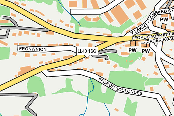 LL40 1SG map - OS OpenMap – Local (Ordnance Survey)