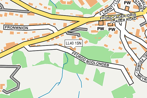 LL40 1SN map - OS OpenMap – Local (Ordnance Survey)