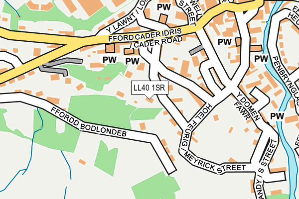 LL40 1SR map - OS OpenMap – Local (Ordnance Survey)