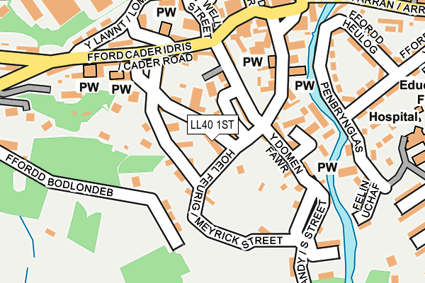 LL40 1ST map - OS OpenMap – Local (Ordnance Survey)