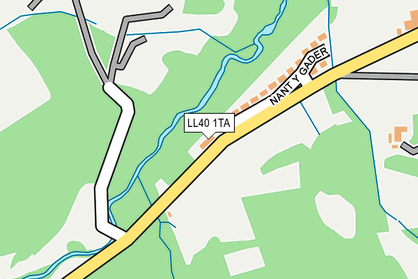 LL40 1TA map - OS OpenMap – Local (Ordnance Survey)