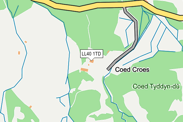LL40 1TD map - OS OpenMap – Local (Ordnance Survey)