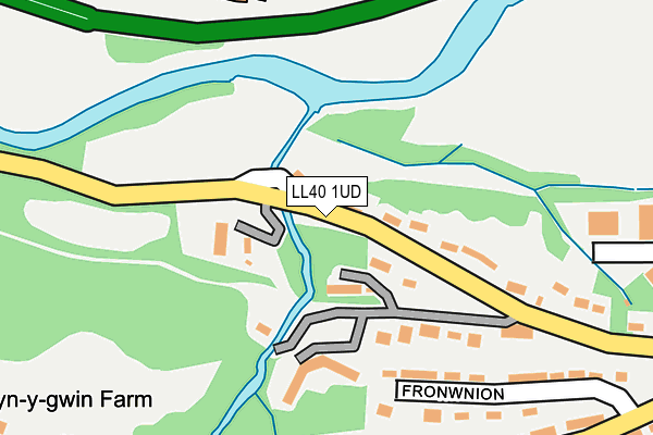 LL40 1UD map - OS OpenMap – Local (Ordnance Survey)