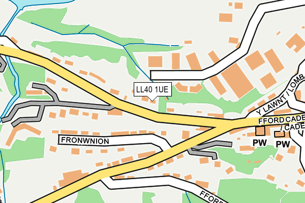 LL40 1UE map - OS OpenMap – Local (Ordnance Survey)