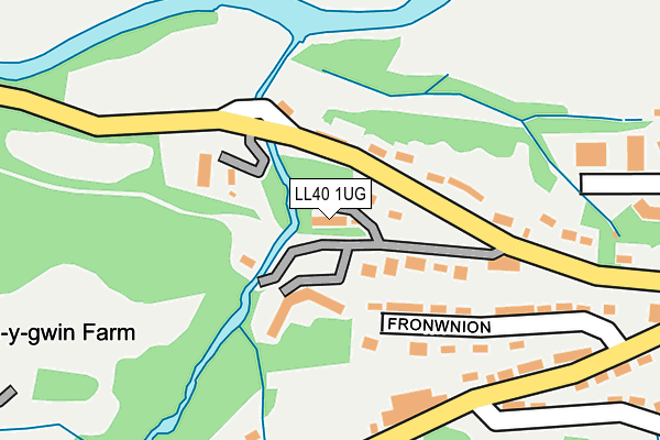LL40 1UG map - OS OpenMap – Local (Ordnance Survey)