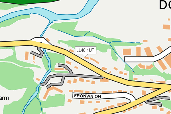 LL40 1UT map - OS OpenMap – Local (Ordnance Survey)