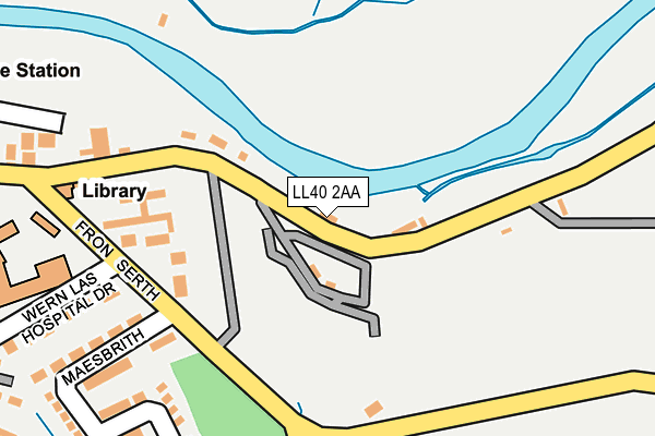 LL40 2AA map - OS OpenMap – Local (Ordnance Survey)
