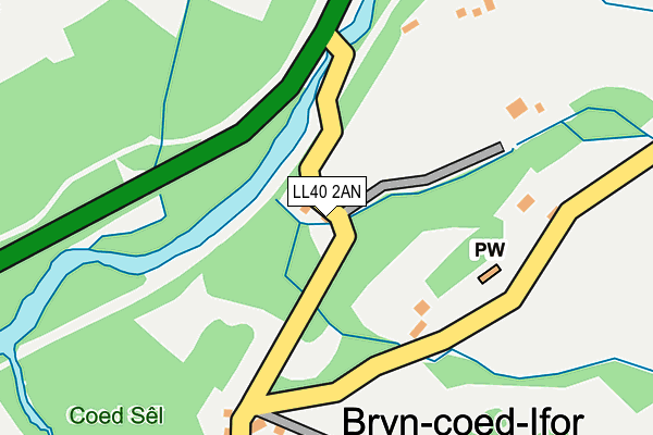 LL40 2AN map - OS OpenMap – Local (Ordnance Survey)