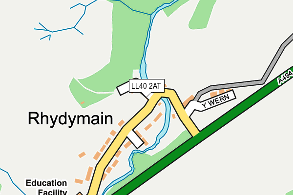 LL40 2AT map - OS OpenMap – Local (Ordnance Survey)