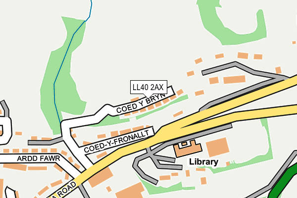 LL40 2AX map - OS OpenMap – Local (Ordnance Survey)