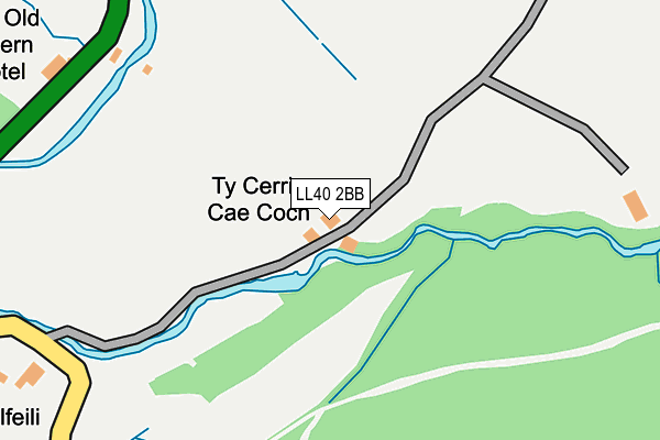 LL40 2BB map - OS OpenMap – Local (Ordnance Survey)