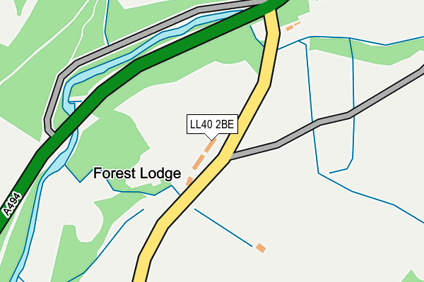 LL40 2BE map - OS OpenMap – Local (Ordnance Survey)