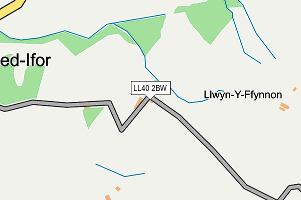 LL40 2BW map - OS OpenMap – Local (Ordnance Survey)