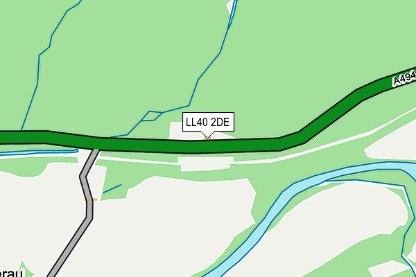 LL40 2DE map - OS OpenMap – Local (Ordnance Survey)