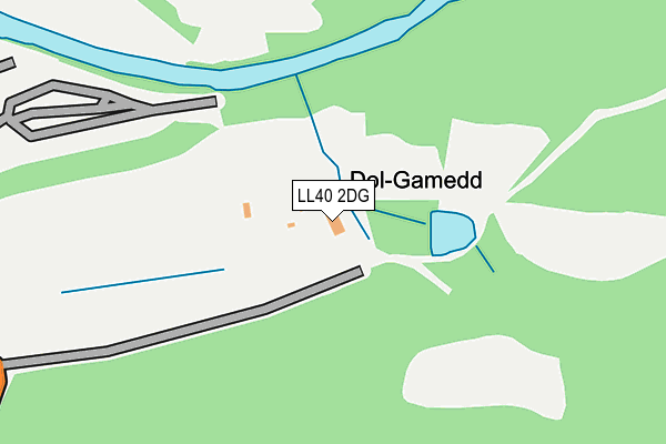 LL40 2DG map - OS OpenMap – Local (Ordnance Survey)