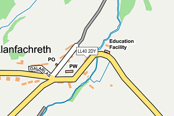 LL40 2DY map - OS OpenMap – Local (Ordnance Survey)